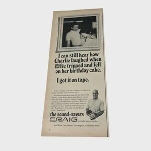 1969 Craig Portable Tape Recorders Original Vintage Print Ad